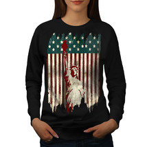 Wellcoda American Freedom Womens Sweatshirt, Freedom Casual Pullover Jumper - £23.11 GBP+