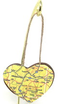 New Mexico Wood Heart 3&quot; Love Farmington Albuquerque Christmas Ornament ... - £6.98 GBP