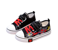 Spiderman Boys Canvas Sneakers Comfortable Breathable Kids Trainers Sport Shoes - £16.38 GBP