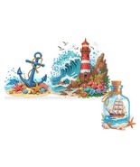 Cute Ocean Lighthouse Wooden Over The Door Sign, Handmade, COMPLETED, SE... - $29.77 CAD
