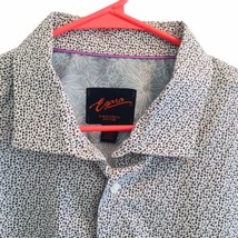 Egara Mens XXL Slim Fit Speckled Print Button Up Flip Cuff Long Sleeve Dry Clean - $33.20