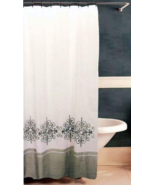 Raymond Waites ASTON SILVER White Gray Embroidered Fabric Scroll Shower ... - £10.20 GBP