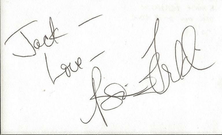 Primary image for Bonnie Franklin Signed Vintage 3x5 Index Card JSA One Day at a Time
