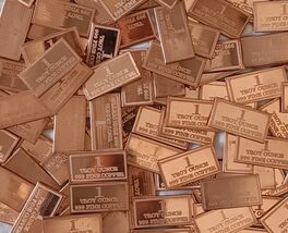 Lot of 50 x 1 oz, Copper Bullion Bar .999 Fine, Pure copper - $169.62