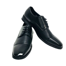 Amali Men&#39;s Dress Shoes Black Embossed Upper Smooth Cap Toe US Size 10 - £43.25 GBP