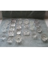 Individual clear salts, 23 total mostly non-matching vintage - $35.00