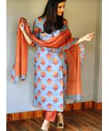 Traditional Jaipur Women&#39;s Cotton Beautiful Printed Kurti with Pant &amp; Du... - £23.83 GBP