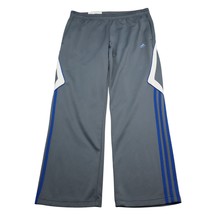 Adidas Pants Mens M Gray Climalite Elastic Waistband Drawcord Track Pants - $22.65