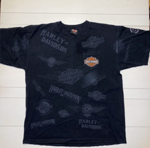 Vintage 2000 Harley Davidson AOP Classic 41 Embroidered T-shirt 2XL All ... - £62.53 GBP