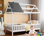 Twin Kids House Bed, Twin Size Bed House Wood Montessori House Bed Frame... - $463.99