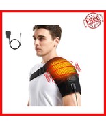 Heated Shoulder Wrap with Massage - Pain Relief for Frozen Shoulder (Black) - $63.34 CAD