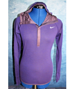 Nike Running Dri-Fit Women&#39;s Purple 1/4 Snap Long Sleeve Hoodie ~XS~ 746... - £14.66 GBP