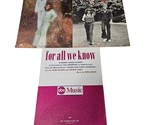 The Carpenters Sheet Music Lot of 3 Sing, We&#39;ve Only Just Begun, For All... - $9.98