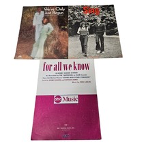 The Carpenters Sheet Music Lot of 3 Sing, We&#39;ve Only Just Begun, For All... - £7.90 GBP