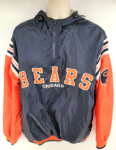 Chicago Bears Jacket XL 1/4 Zip Pullover G-III Bear Logo Spellout Hooded - $44.50