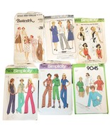 Vintage 70s Lot Butterick Simplicity Retro Modern XS Clothing Patterns J... - £18.53 GBP