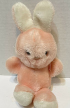 Vintage Dakin 1981 Small Plush Pastel Pink and White Bunny Rabbit 7 inches - £11.92 GBP