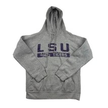 Vintage LSU Tigers Hoodie Womens Small Gray Pocket Drawstring Soffe - $27.43
