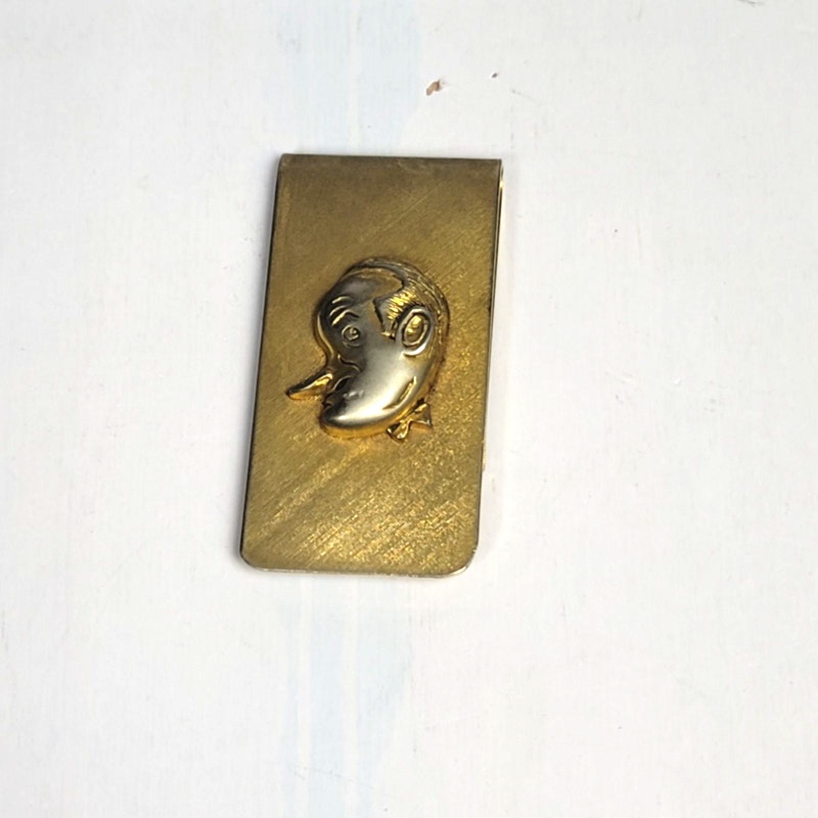 Vintage Bob Hope Money Clip Holder, Brushed Gold Tone  - £18.05 GBP
