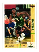 1991-92 Upper Deck #221b Jeff Grayer Milwaukee Bucks - £0.78 GBP