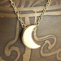 Moon Necklace Golden Cresent Pendant Chain Jewelry