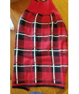 CoolTail Pet Supplies size L Sweater red &amp; black buffalo plaid Puppy Dog... - £8.38 GBP