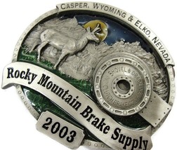 Belt Buckle Rocky Mountain Brake Supply 2003 Shovel Dragline Casper Wyoming - £23.78 GBP