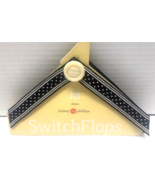 Lindsay Phillips Black &amp; White Polka Dot Medium Size 7 8 Switch Flops NEW - $91.89 MXN