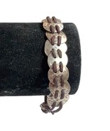 Silpada Adjustable Braided Cord Bracelet Hammered Sterling Silver Button... - $37.39