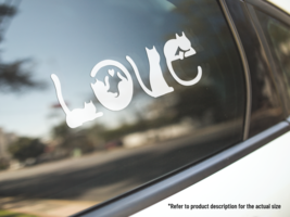 Love Cats Silhouette Lover Vinyl Car Truck Decal Window Sticker Vehicle ... - $5.86