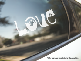 Love Cats Silhouette Lover Vinyl Car Truck Decal Window Sticker Vehicle ... - £4.60 GBP