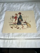 Norman Rockwell “Young Love Walking to Scool” Raised Print 8x10 - $135.58