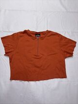 Harley Davidson Crop T Shirt, 1/4 Zip, XL - $12.38