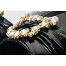 The Micro Black Leather Women Sandal image 3