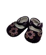 Pediped Purple Suede Flower Soft Sole Girls Shoes Sz 0-6 Months - €16,47 EUR