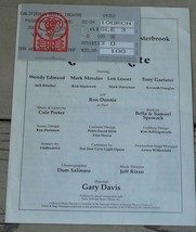 Great Vintage Kiss Me Kate Program, April 30, 1989, Pasadena Civic Aud. CA - £2.36 GBP