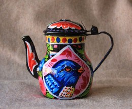 Pakistani Truck Art Style Decor. Decorative Teapot Handpainted Ethnic Style. Boh - £27.97 GBP