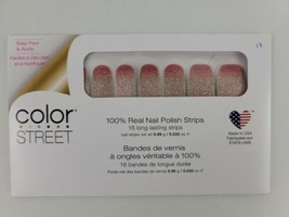 Color Street CORAL BAY Real Nail Polish Strips Pink Gold Ombre Glitter R... - £26.03 GBP