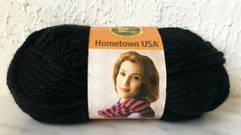 Hometown USA Lion Brand Super Bulky Acrylic Blend Yarn - 1 Skein Oakland Black - £4.54 GBP