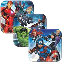 Avengers Epic Dessert Cake Plates 8 Count Birthday Party Supplies New - £3.39 GBP