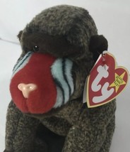 Ty Beanie Babies CHEEKS Baboon Monkey 1999 Retired - £26.15 GBP