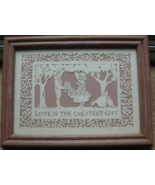 Love is the Greatest Gift Fiji Graphics Wall Art Cut Scherenschnitte Fra... - £12.81 GBP
