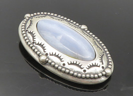 Carolyn Pollack Relios Silver - Vintage Agate Etched Border Brooch Pin - BP3875 - £98.21 GBP