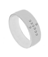 14 K white gold diamond wedding band ring cross design for men - $16,499.19 MXN+