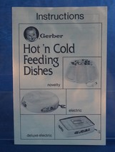 Gerber Hot &#39;n Cold Baby Feeding Dishes Instruction Manual - £27.41 GBP