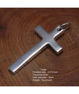 Real Solid 925 Sterling Silver Cross Pendant For Men And Women Smooth Hi... - £27.36 GBP+