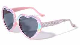 Lovely Mermaid Heart Shape Mermaid Kids Fashion Sunglasses K879 (Pink) - £9.96 GBP+