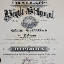 Vintage Dallas W.H. Adams High School Diploma 1932 - £18.76 GBP