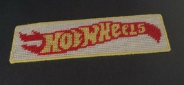 Hot Wheels Handmade White Red Yellow Needlepoint Sign Die Cast Car Colle... - $16.99