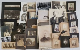 1800s antique SNYDER family 52 PHOTOS montgomery county pa photo booth tin cdv - £175.18 GBP